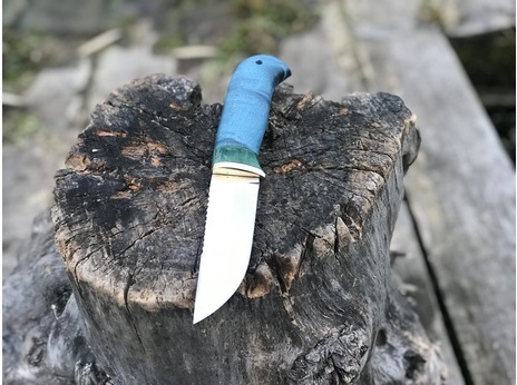 Нож Егерь (Х12МФ, рукоять стабилизированная карельская береза)