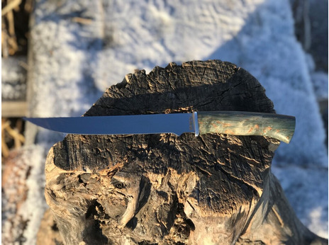 Нож Ягуар  (сталь 95Х18, рукоять стабилизированная карельская береза)