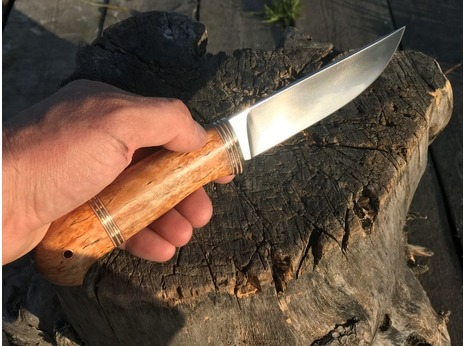 Нож Сурок  (сталь elmax, рукоять карельская береза)