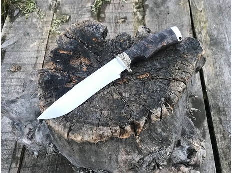 Нож Гепард (сталь Х12МФ, рукоять стабилизированная карельская береза)
