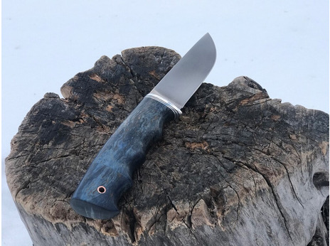 Нож Егерь (сталь М390, рукоять стабилизированная карельская береза)