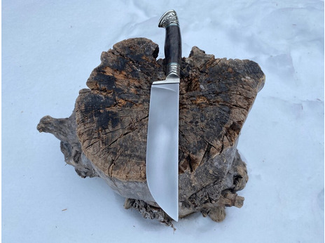 Нож Бахарман (сталь Х12МФ, рукоять стабилизированная карельская береза)