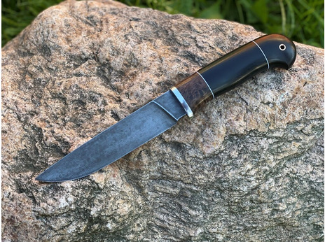 Нож  Лиса (сталь ХВ5, рукоять карельская береза, граб)