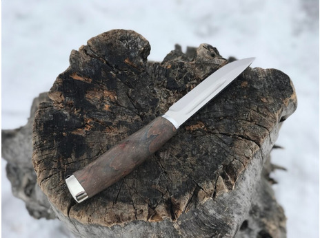 Нож Норвежский  ( сталь ELMAX, рукоять стабилизированный ясень)