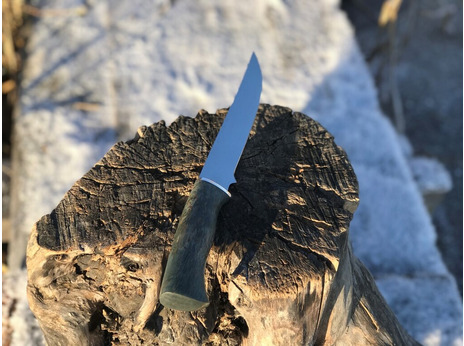 Нож Ягуар  (сталь 95Х18, рукоять стабилизированная карельская береза)