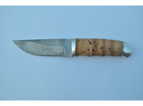 Нож Егерь (дамаск, рукоять береста)