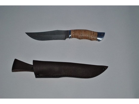 Нож Бухарский(дамаск, рукоять береста)