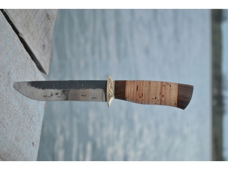 Нож Лиса (сталь Х12МФ ручная ковка, рукоять венге, береста)