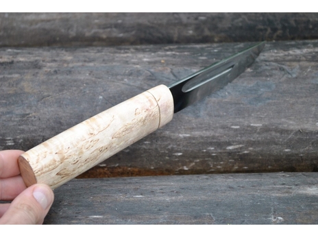 Нож Якутский (сталь х12мф, рукоять карельская береза)