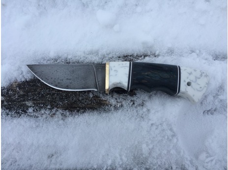 Нож Егерь (сталь ХВ5, рукоять стабилизированная карельская береза)