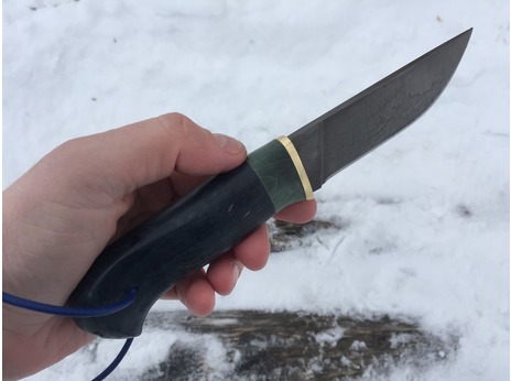 Нож Егерь (Х12МФ, рукоять стабилизированная карельская береза)