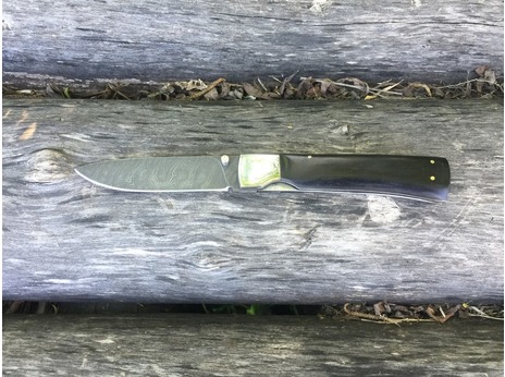 Складной нож Бобр (сталь  дамаск, граб)