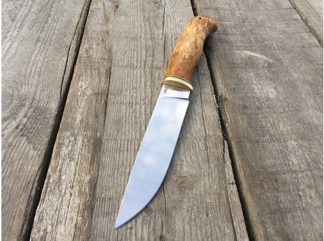 Нож Лиса (elmax, рукоять стабилизированная карельская береза)