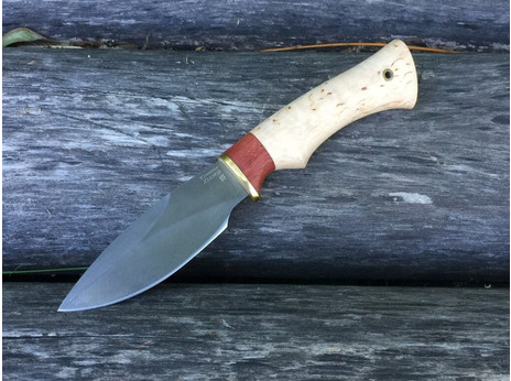 Нож Соболь  (сталь Х12МФ, рукоять падук, карельская береза)