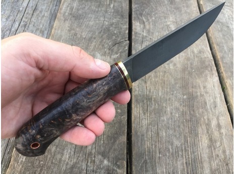 Нож Сурок  (сталь Х12МФ, рукоять стабилизированная карельская береза)