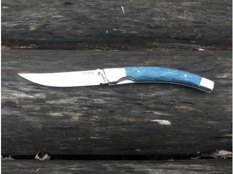 Складной нож Лиса (сталь Elmax, стабилизированная карельская береза)