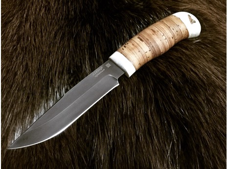 Нож Лиса (сталь Х12МФ, рукоять кость, береста)