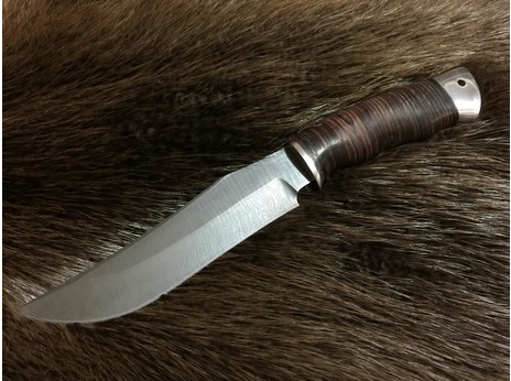 Нож Бухарский (дамаск, рукоять кожа)