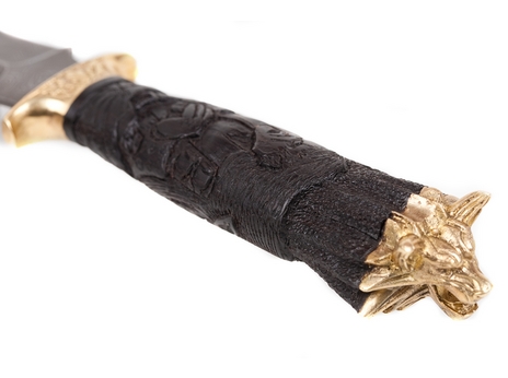 Нож Ведьмак (дамаск, рукоять черное дерево)