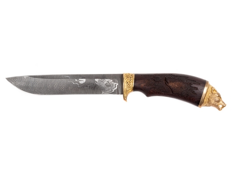 Нож Рысь (дамаск, рукоять венге)