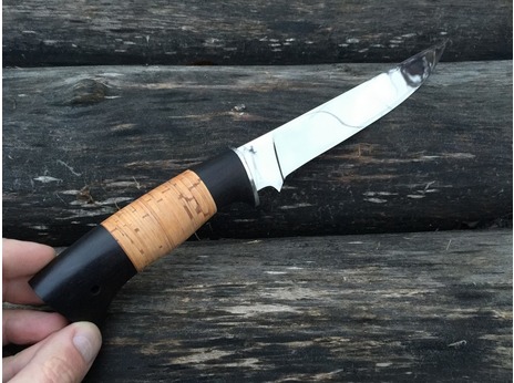 Нож Ягуар  (сталь 95Х18, рукоять граб, береста)