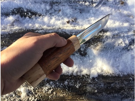 Нож Якутский (сталь х12мф, рукоять карельская береза, венге)