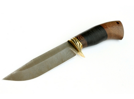 Нож Лиса (дамаск, кожа, венге)