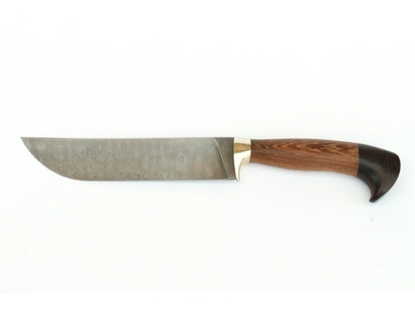 Нож Бахарман (дамаск, рукоять венге, черное дерево)