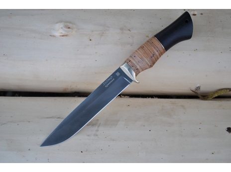 Нож Рысь (сталь Х12МФ, рукоять береста, граб)