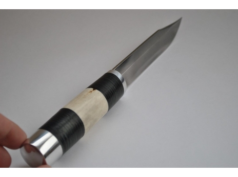 Нож Щука (сталь Х12МФ, рукоять кожа, рог)