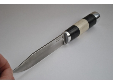 Нож Щука (сталь Х12МФ, рукоять кожа, рог)