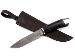 Нож Гепард 2 (дамаск, рукоять кожа)