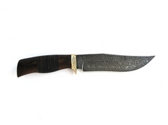 Нож Бухарский (дамаск, рукоять кожа, венге)
