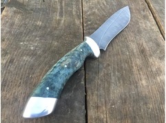 Нож Гепард  (сталь дамаск, рукоять стабилизированная карельская береза )