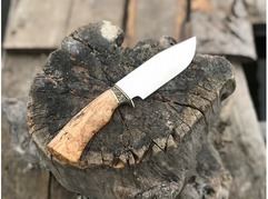 Нож Таежный (сталь ELMAX, рукоять стабилизированная карельская береза)