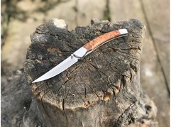 Складной нож Лиса (сталь Elmax, стабилизированная карельская береза)