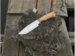 Нож Таежный (сталь ELMAX, рукоять стабилизированная карельская береза)