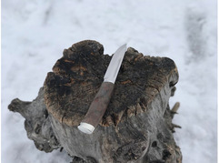Нож Норвежский  ( сталь ELMAX, рукоять стабилизированный ясень)
