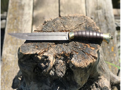 Нож Пластун (дамаск, рукоять граб)
