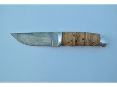 Нож Егерь (дамаск, рукоять береста)