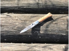 Складной нож Сурок (сталь ELMAX, стабилизированная карельская береза)