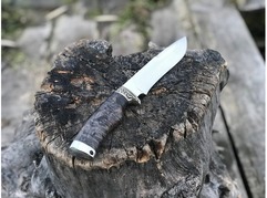 Нож Гепард (сталь Х12МФ, рукоять стабилизированная карельская береза)