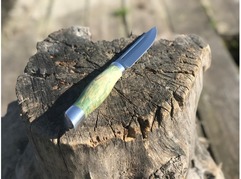 Нож Норвежский  ( сталь ELMAX, рукоять стабилизированная карельская береза)