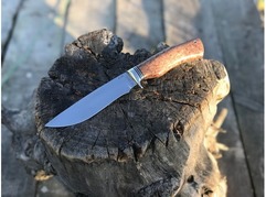 Нож Лиса (К340, рукоять стабилизированная карельская береза)