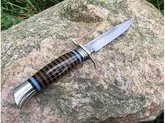 Нож Норвежский  (дамасская сталь, рукоять оргстекло)