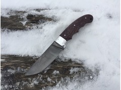 Нож Егерь  (сталь Х12МФ, рукоять стабилизированная карельская береза)