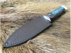 Нож Варвар (дамасская сталь, рукоять стабилизированная карельская береза)