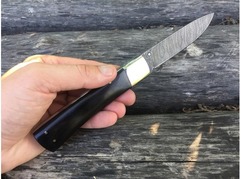 Складной нож Бобр (сталь  дамаск, граб)
