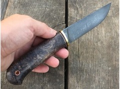Нож Сурок  (сталь Х12МФ, рукоять стабилизированная карельская береза)