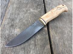 Нож Сурок  (сталь ХВ5, рукоять стабилизированный кап клена)